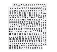 QUARKZMAN Autocollants pour Ongles avec Lettres, 2 Feuilles, Autocollants d'Alphabet Holographiques 3D Auto-Adhésifs pour la Décoration d'Ongles DIY pour Femmes, Noir
