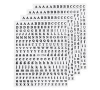 QUARKZMAN Autocollants pour ongles avec lettres, 4 feuilles, autocollants d'alphabet holographiques 3D auto-adhésifs pour la décoration d'ongles DIY pour femmes, noir