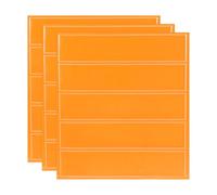 QUARKZMAN Autocollants Réfléchissants Autocollant D'Avertissement Nocturne Adhésif Imperméable 4.5" x 1" Bandes Réfléchissantes Sécurité Haute Visibilité Pour Sacs À Dos Orange Jaune, Pack 3