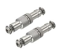 QUARKZMAN Aviation Connecteur Gx12 2 Pins 12mm Argent Mâle Femelle Fil Panneau Amarrage Connecteur pour Aviation, Grande Vitesse Train, Bateau Paquet de 2