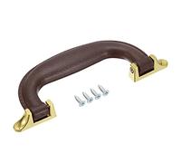 QUARKZMAN Bagage Poignées, 155 mm / 6,1 Pouce PU Cuir Tirer Maintien Valise Étui Remplacement Poignées avec Vis pour Étui Valise Boîte à outils, Vin Rouge