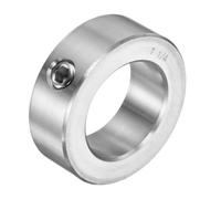 QUARKZMAN Bague de Réglage Bague Arrêt d'axe Butée Collier à Vis Serrage, Alésage de 1-1/4 ", en Acier Inoxydable 304, 2" OD, pour Axe de 11/16" de Largeur Guide D'Arbre Tige Linéaire