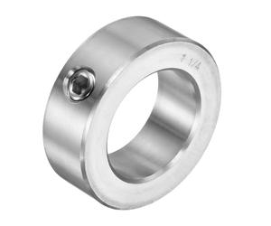 QUARKZMAN Bague de Réglage Bague Arrêt d'axe Butée Collier à Vis Serrage, Alésage de 1-1/4 ", en Acier Inoxydable 304, 2" OD, pour Axe de 11/16" de Largeur Guide D'Arbre Tige Linéaire