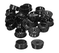 QUARKZMAN Bague d'Obturation à Pression 1" (25mm) de Diamètre de Montage, 20 Pièces de Bague d'Obturation Ronde en Nylon à Pression pour Divers Câbles, Tubes et Fils, Noir