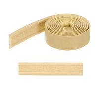 QUARKZMAN Baguette de Mur 3D Auto-Adhésive 90"x1.57" Flexible Peel And Stick Molding Trim pour le Scellement des Espaces Entre les Murs, les Miroirs, les Portes et les Armoires, Ton Or