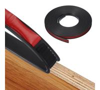 QUARKZMAN Bande de Chant en U TPE Auto-adhésive 4m x 9mm - Bordure Flexible pour Protection/Restauration de Meubles (Noir) étagères/armoires/Tables