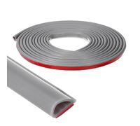 QUARKZMAN Bande d'étanchéité coupe-feu anti-fumée 6m 13mm x 6mm Gris | Bande de joint de porte, auto-adhésif, matériau composite caoutchouc graphite, pour fenêtres coupe-feu et portes en acier