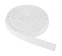 QUARKZMAN Bande Élastique Anti-Dérapante, 2.5cm x 11m Polyester Blanc Silicone Bande Élastique Ondulée Prise en Silicone pour Accessoires Vêtements Perruques