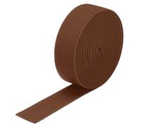 QUARKZMAN Bande Élastique Large en Sergé Double Face 3cm Plat 4 M Bande Élastique Tissée Bobine Élastique Tricotée Sangle Extensible Lourde Couleur Or Brun pour la Couture, la Ceinture