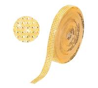 QUARKZMAN Bandes de strass, ruban adhésif strass de 3 yards (8 mm) pour loisirs créatifs, décorations de voiture, téléphone, etc., orange AB