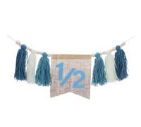 QUARKZMAN Bannière pour Chaise Haute 1/2 Anniversaire Bleue pour Fête