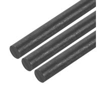 QUARKZMAN Barre de Graphite, Tige de Graphite de Mélange Cylindrique de 305x13mm Noire pour Électrode, Fusion, Coulée, Creusets, Lot de 3