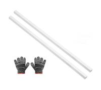 QUARKZMAN Barre Plate En Aluminium Carré, 0.31" Épaisseur 0.3" Largeur 12" Longueur Barre En Aluminium 6061 Carré Plaque Plate Avec Gants 8 x 8 x 305mm T6511 Plein Nouveau Stock Usine, 2Set