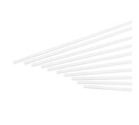 QUARKZMAN Barre Ronde en Plastique ABS Blanc Solide de 4mmx250mm pour Matériau de Modélisme DIY, Modélisme Architectural, Table de Sable DIY, Lot de 10