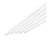 QUARKZMAN Barre Ronde En Plastique ABS De 8 mm x 500 mm Pour Matériau De Modélisme DIY, Fabrication De Maquettes Architecturales, Table De Sable DIY, Lot De 5 Pièces