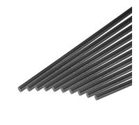 QUARKZMAN Barre Ronde Pleine En Plastique ABS 4mm x 400mm Noir Pour Matériau De Modèle DIY, Maquette Architecturale, Table De Sable DIY, Lot De 30 Pcs