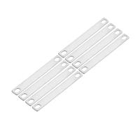 QUARKZMAN Barres Omnibus Connecteur 8 Pcs Pas Rangée 3.2"(80mm) Cuivre Rouge Plat Barre Omnibus Nickelé pour LiFePO4 Cellules Batterie Lithium Connecteur Barre Omnibus, Argent