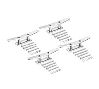 QUARKZMAN Bateau Taquet Ouvert Base 4 Pouce, 4 pcs 316 INOX Acier Dock Taquet pour Kayak Bateau, Yachts, et Pêche Bateaux, Inclure Installation Vis