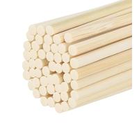 QUARKZMAN Bâtons de Bois, Tiges de Bois Rondes de 10 Cm/4", Bâtons de Bambou de 3 mm/0,12" pour les Arts et L'Artisanat, Accessoires de Photomaton, Modèles de Construction Diy, Lot de 50