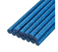 QUARKZMAN Bâtons de Colle Mini pour Pistolet à Colle Chaude 0,27 Pouce x 4 Pouces Paillettes Bleu Vif 12Pcs, Parfait pour les Projets d'Artisanat DIY et le Scellage