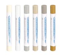 QUARKZMAN Bâtons De Remplissage En Bois 6 Couleurs Crayons De Cire Pour Réparation De Meubles Pour Éraflures, Égratignures, Camouflage Sur Sols Tables Portes Cadres Armoires, Série Blanche