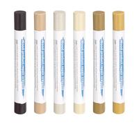 QUARKZMAN Bâtons De Remplissage Pour Bois 6 Couleurs Crayons De Cire Pour Réparation De Meubles Pour Medium Brown, White Maple, Maple, Beige, Light Gray, Dark Oak
