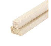 QUARKZMAN Bâtons en Bois Carrés, Tige de Cheville de 10 "x 0,6" x 0,6 "Bâton de Bois Dur Inachevé Brindilles Artisanales Bâton de Bûche pour l'Artisanat de Bricolage Paquet de 3