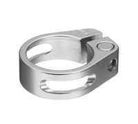 QUARKZMAN Bike Seat Post Clamp 31.8mm Clip Alliage D'Aluminium Bicycle Locking Seat Post Ring Avec Vis Hexagonale M4 Pour 27.2 à 28.6mm Bicycle Mountain Road Bike Tube, Argent