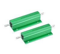 QUARKZMAN Bobiné Résistance Assortiment 100 W 4 Ohm 8 Ohm 5% Aluminium Boîtier Vis Châssis Monté pour Haut-Parleurr, Ensemble de 2 (Vert)