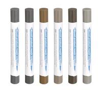 QUARKZMAN Bois Calfeutrage Bâtonnets 6 Couleurs Bois Cire Toucher Haut Meubles Réparation Crayons pour Mica Gris, Palissandre, Gris Chêne, Gris1, Gris2, Sarcelle