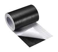 QUARKZMAN Bois Grain Ruban Adhésif, 4,72" x16 Ft Mur Papier Bordure Autocollant Auto-Adhésif Bois Grain Réparation Correctif avec Grattoir pour Mur Coin Table Porte Canapé Décoratif (Noir)