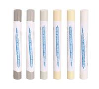 QUARKZMAN Bois Remplissage Bâtonnets 6 Couleurs Bois Cire Toucher Haut Meubles Réparation Crayons pour Jaune Érable, Gris, Clair Tissu, Kaki, Chaud Blanc, Chaud Blanc Petit Gaufré