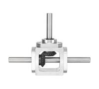 QUARKZMAN Boîte De Vitesses À 90 Degrés Angle Droit Boîte De Vitesses Conique Rapport 1:1 Même Sens Double Arbre De Sortie Module 1 20T Engrenage Conique Cadre En Aluminium Module Mécaniq...