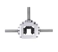 QUARKZMAN Boîte De Vitesses À Angle Droit Module 1 20 Dents Pignon Conique | 90 Degrés, Pignons Coniques, Boîte De Vitesses Inversée 1:1, Cadre En Aluminium, Double Arbre De Sortie, Arbre 8mm