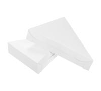 QUARKZMAN Boîtes à Pizza, 20 Pièces 9,65x7,09x1,77 Pouces - Conteneur de Stockage pour Une Part de Pizza, Boîte en Forme de Triangle pour Une Part de Pizza, Carton d'Emballage (Blanc)