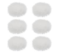 QUARKZMAN Bonnette en Fourrure pour Microphone 10mm x 55mm Couverture de Micro Pare-Brise pour Microphone Intérieur Extérieur Blanc Lot de 6