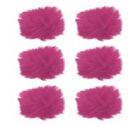 QUARKZMAN Bonnette en Fourrure pour Microphone 10mm x 55mm Couverture de Micro Pare-Brise pour Microphone Intérieur Extérieur Rose Pink 6 Pack
