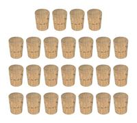 QUARKZMAN Bouchon conique, 20,6x15,9x25,4mm en liège Naturel étanche souple pour bouteilles de vin/bière artisanat remplacement fournitures labo, couleur bois foncé, lot de 30