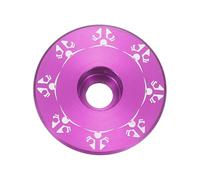 QUARKZMAN Bouchon De Potence De Vélo 1-1/4" (31.8mm) OD en Alliage D'Aluminium Couvercle De Potence De Vélo Motif Flocon De Neige pour Mountain Bike Road Bike MTB, Rose