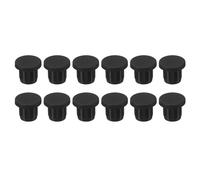 QUARKZMAN Bouchon de Trou en Caoutchouc de Silicone 11mm Dia Noir 12 Pcs | Bouchon Souple et Flexible, pour 10-11mm Trou