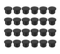 QUARKZMAN Bouchon de Trou en Caoutchouc de Silicone 14mm Diamètre Bouchon Souple et Flexible pour 13-14mm Trou Noir 24 Pièces