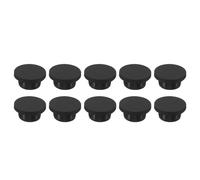 QUARKZMAN Bouchon de Trou en Caoutchouc de Silicone 21mm Diamètre Bouchon Souple et Flexible pour 20mm Trou Noir 10 Pièces