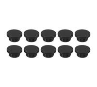 QUARKZMAN Bouchon de Trou en Caoutchouc de Silicone 22mm Diamètre Bouchon Souple et Flexible pour 21mm Trou Noir 10 Pièces
