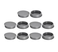 QUARKZMAN Bouchon de Trou en Plastique 40mm/1.57", 10Pcs Type Encastré, Cache Trou Bouchon de Verrouillage à Pression Ronde pour Meubles, Embouts d'Insertion de Panneaux, Gris