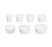 QUARKZMAN Bouchon de Trou en Plastique Nylon, 240Pcs, 7 Tailles 0.24"/0.31"/0.39"/0.47"/0.63"/0.75"/0.87", Cache Trou à Encastrer pour Meubles, Armoires, Embouts d'Insertion Blanc