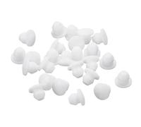 QUARKZMAN Bouchon de Trou en Silicone, 4.5mm Diamètre de Trou Bouchon d'étanchéité Rond Souple et Flexible de Verrouillage Bouchons en Caoutchouc Solide pour Tube Métallique, Blanc, 26Pcs