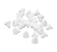 QUARKZMAN Bouchon de Trou en Silicone, 6-7mm Diamètre de Trou Bouchon d'étanchéité Rond Souple et Flexible de Verrouillage Bouchons en Caoutchouc Solide pour Tube Métallique, Blanc, 26Pcs