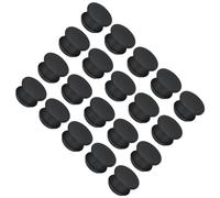 QUARKZMAN Bouchon de Trou en Silicone à Verrouillage à Pression 12.5mm de Diamètre Joint de Panneau pour Panneau Affleurant Bouchon Caoutchouc Rond pour Cloisons de Cuisine, Noir, 20 Pcs