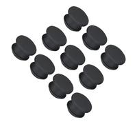 QUARKZMAN Bouchon de Trou en Silicone à Verrouillage à Pression 13.5mm de Diamètre Joint de Panneau pour Panneau Affleurant Bouchon Caoutchouc Rond pour Cloisons de Cuisine, Noir, 10 Pcs