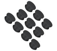 QUARKZMAN Bouchon de Trou en Silicone à Verrouillage à Pression 15mm de Diamètre Joint de Panneau pour Panneau Affleurant Bouchon Caoutchouc Rond pour Cloisons de Cuisine, Noir, 10 Pcs